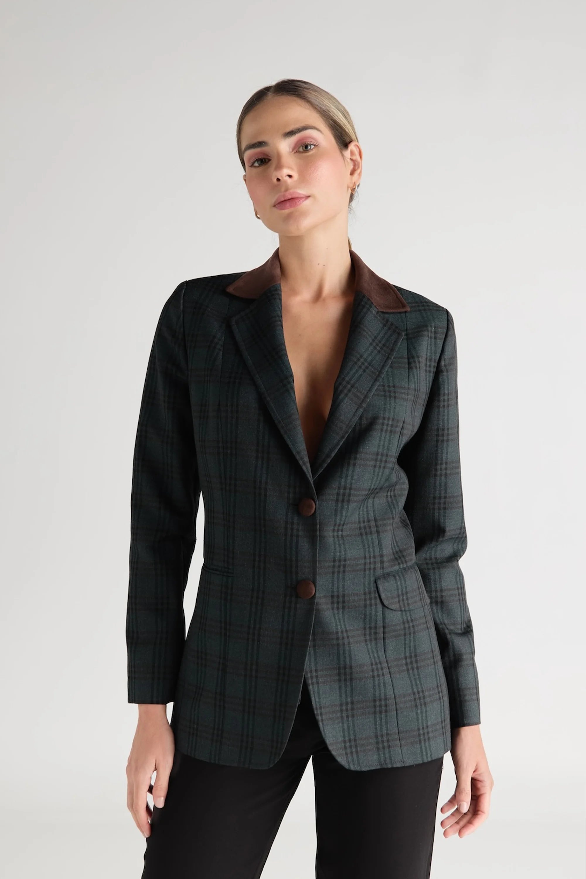 Blazer Azul Cuadros