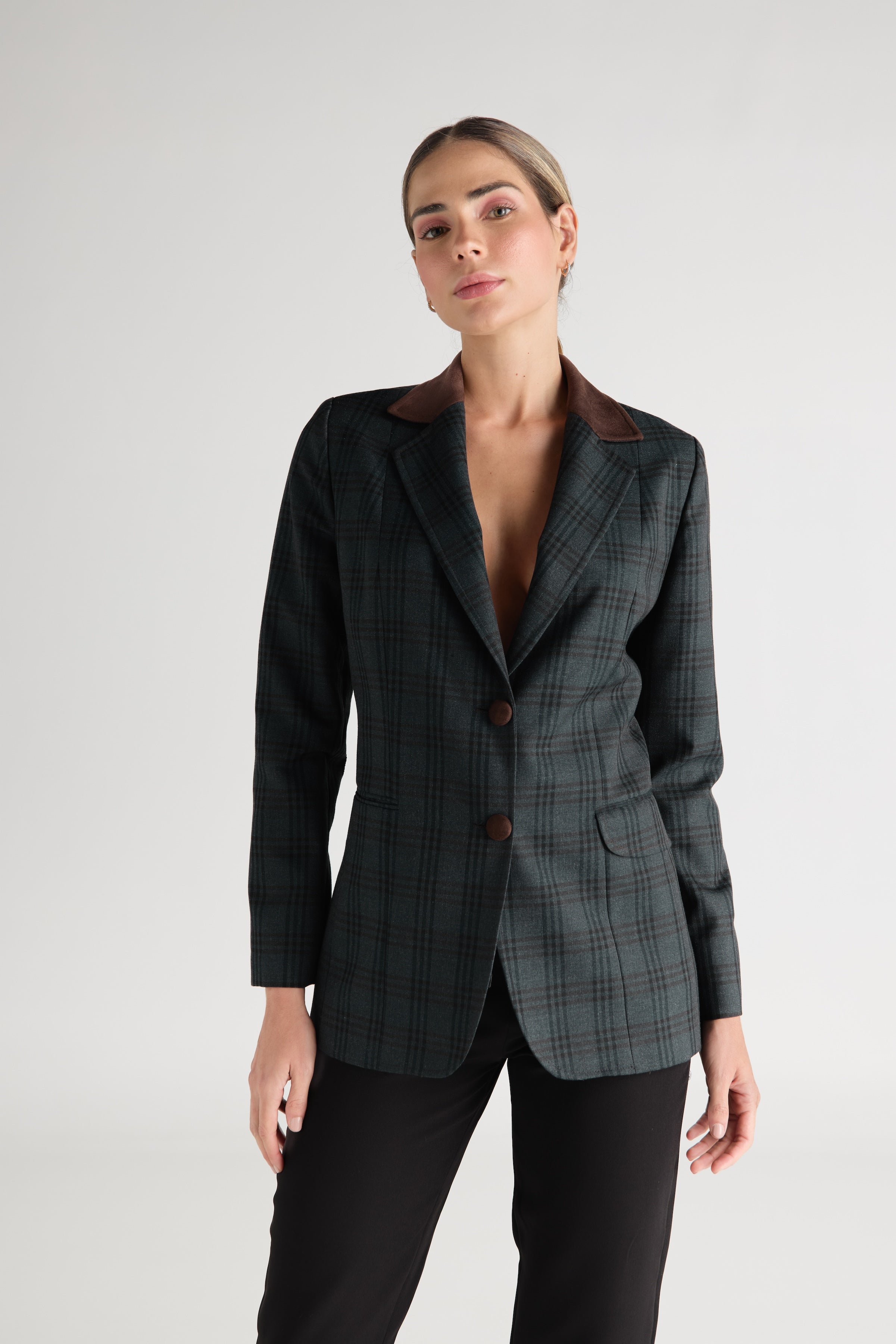 Blazer Azul Cuadros